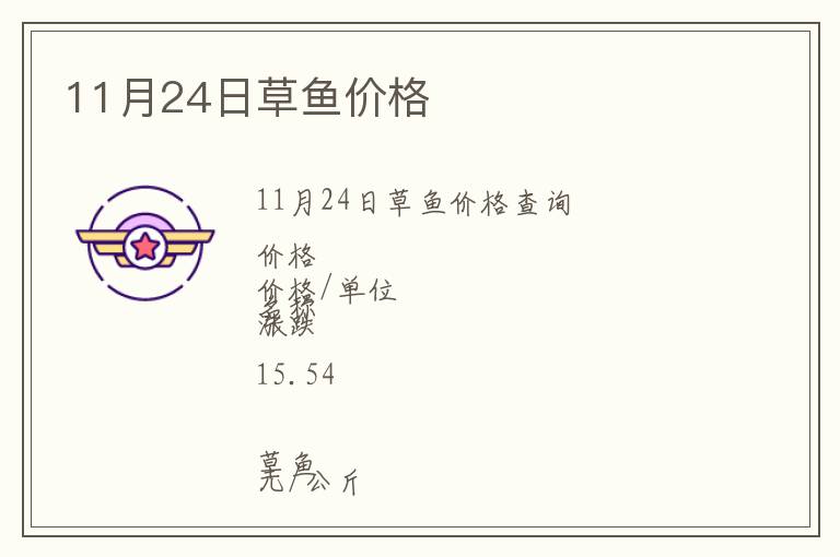 11月24日草魚價(jià)格