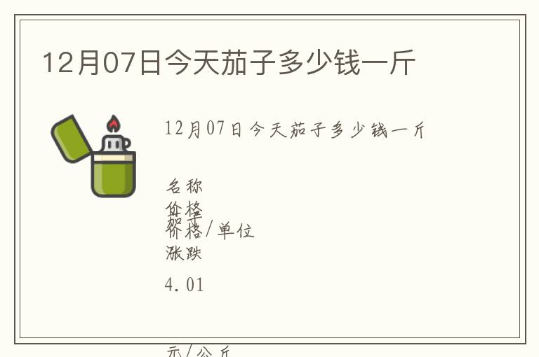 12月07日今天茄子多少錢(qián)一斤