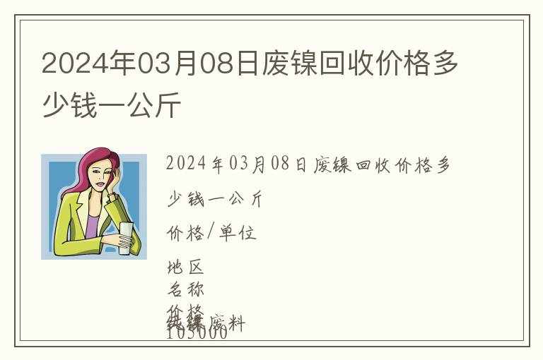 2024年03月08日廢鎳回收價格多少錢一公斤