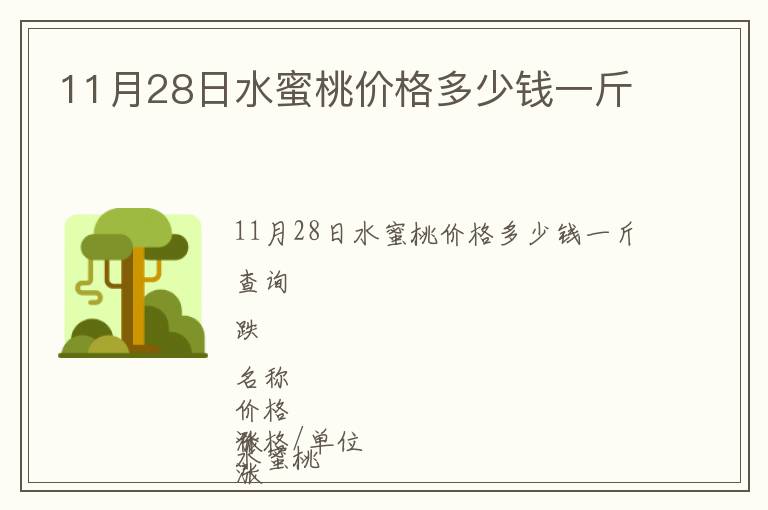 11月28日水蜜桃價(jià)格多少錢一斤