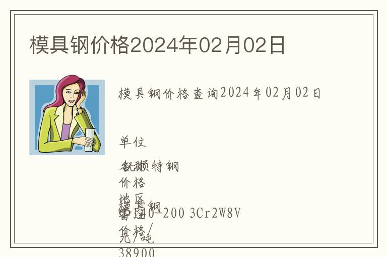 模具鋼價格2024年02月02日