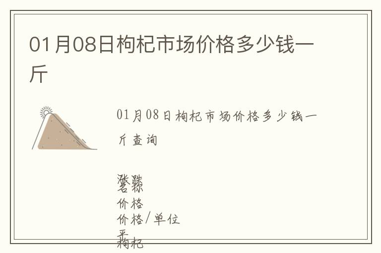 01月08日枸杞市場(chǎng)價(jià)格多少錢一斤