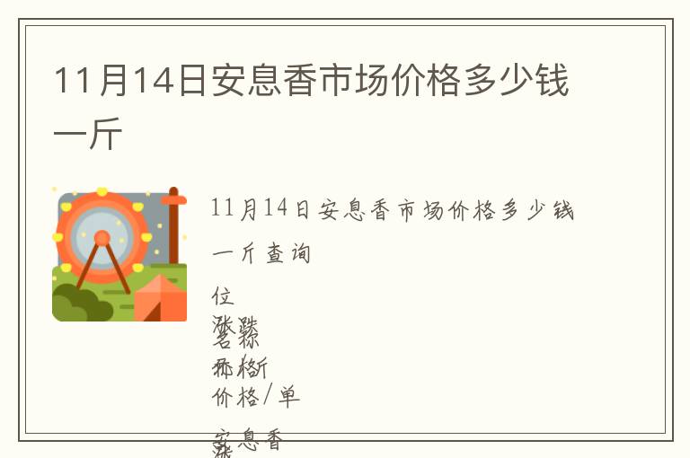 11月14日安息香市場價格多少錢一斤