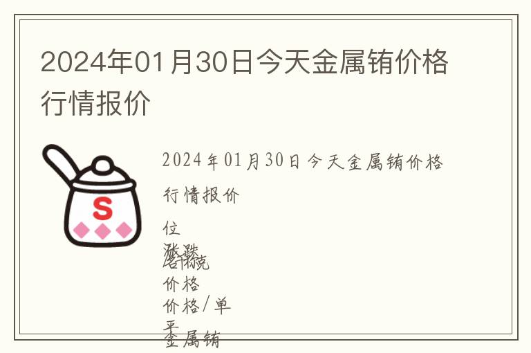 2024年01月30日今天金屬銪價格行情報價