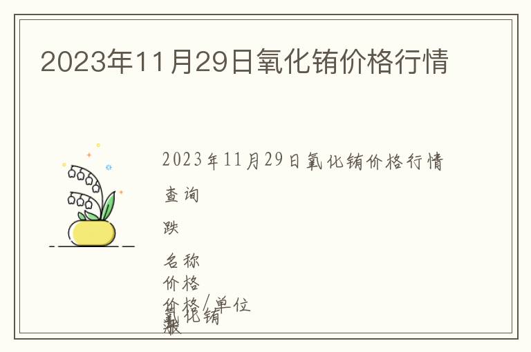 2023年11月29日氧化銪價格行情