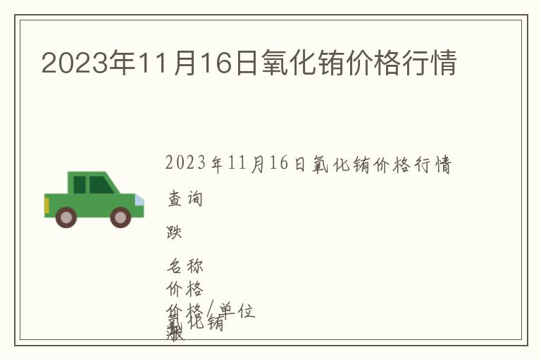 2023年11月16日氧化銪價格行情