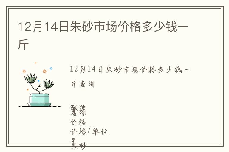 12月14日朱砂市場價格多少錢一斤