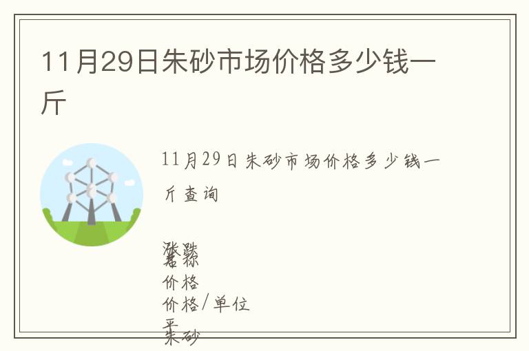 11月29日朱砂市場價格多少錢一斤