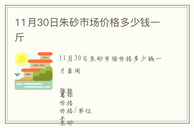 11月30日朱砂市場價格多少錢一斤