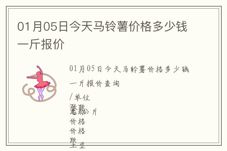 01月05日今天馬鈴薯價格多少錢一斤報價