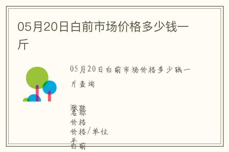 05月20日白前市場價格多少錢一斤
