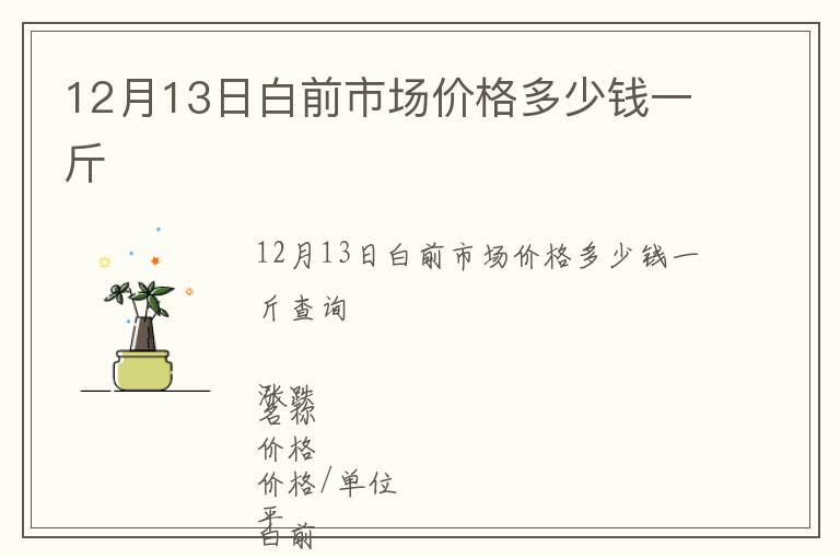 12月13日白前市場價格多少錢一斤