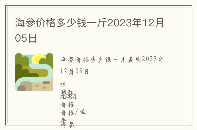 海參價格多少錢一斤2023年12月05日