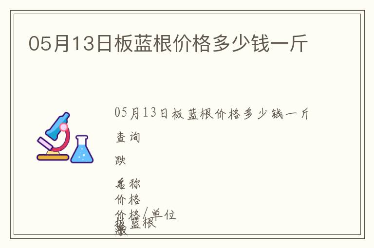 05月13日板藍根價格多少錢一斤