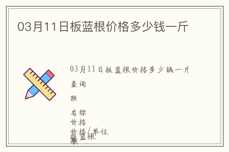 03月11日板藍根價格多少錢一斤