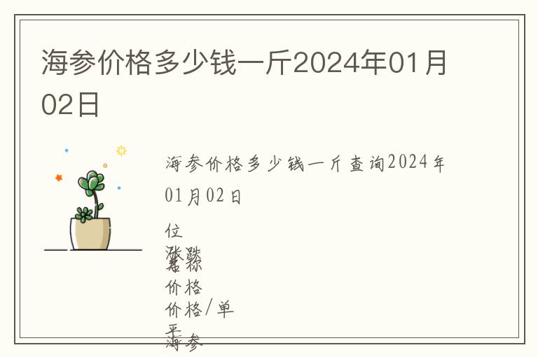 海參價格多少錢一斤2024年01月02日