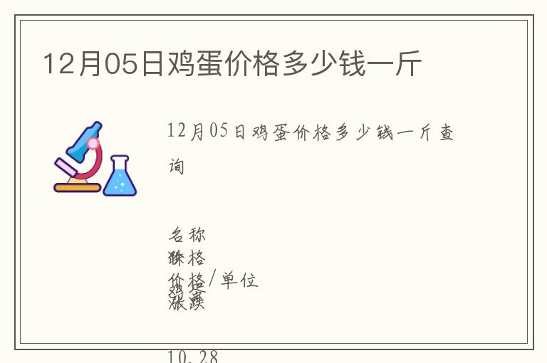 12月05日雞蛋價格多少錢一斤