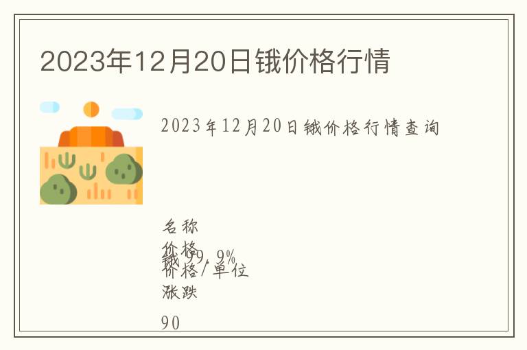 2023年12月20日鋨價格行情