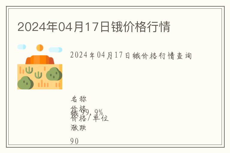 2024年04月17日鋨價(jià)格行情