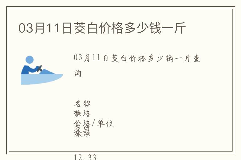 03月11日茭白價(jià)格多少錢一斤
