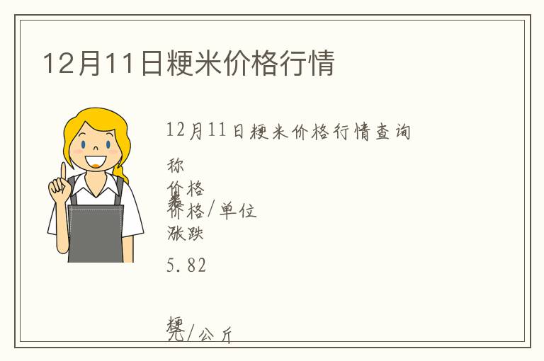 12月11日粳米價格行情