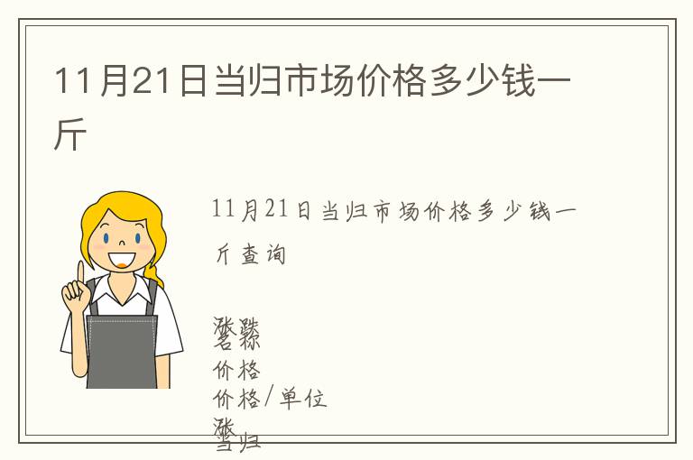 11月21日當(dāng)歸市場(chǎng)價(jià)格多少錢一斤