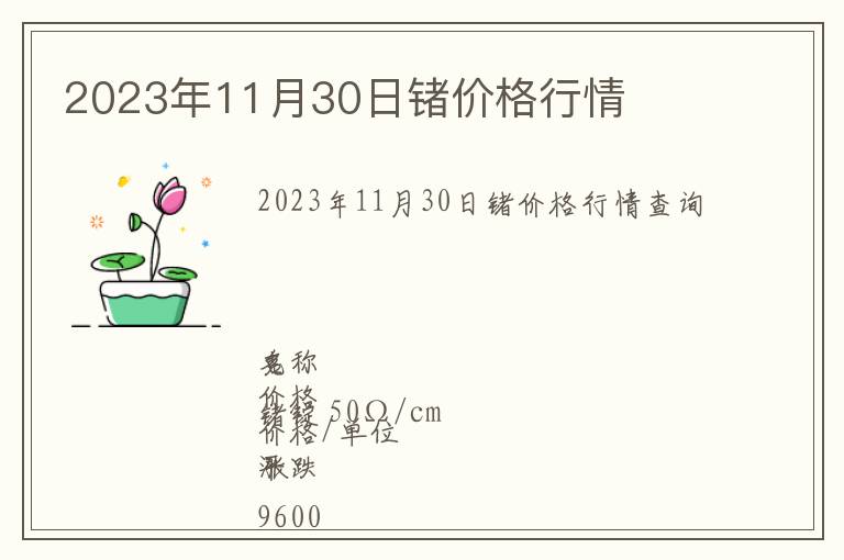 2023年11月30日鍺價(jià)格行情