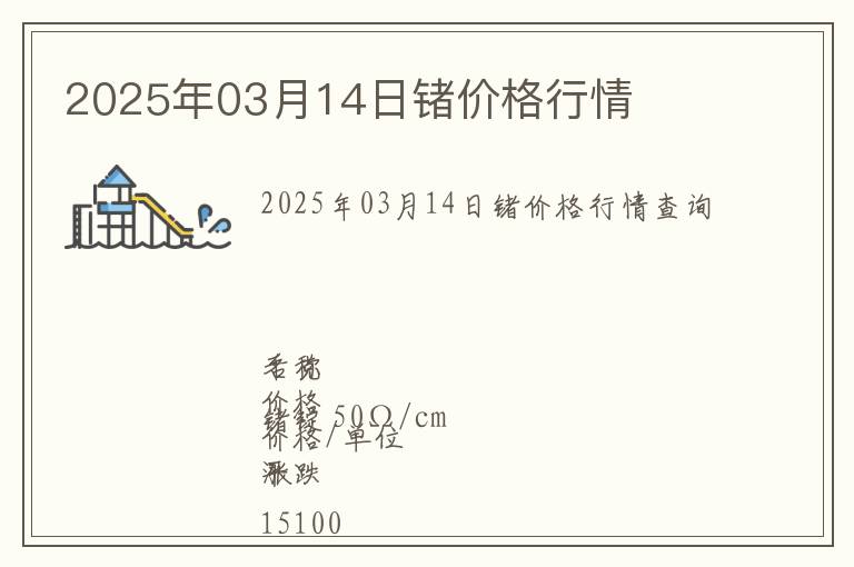 2025年03月14日鍺價格行情