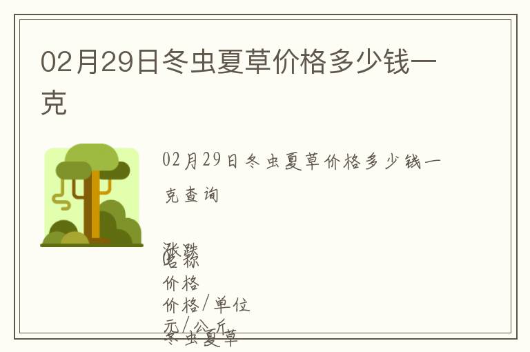 02月29日冬蟲夏草價(jià)格多少錢一克