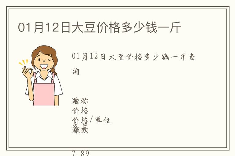 01月12日大豆價格多少錢一斤