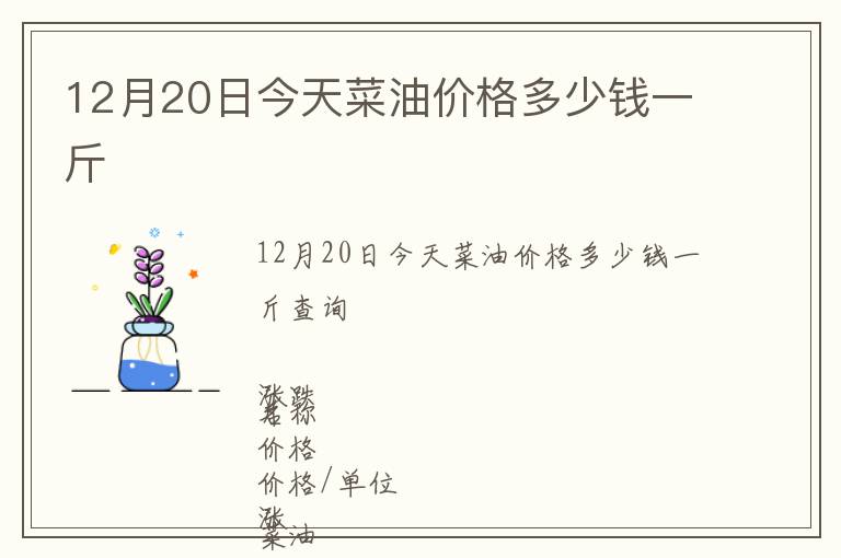 12月20日今天菜油價(jià)格多少錢(qián)一斤