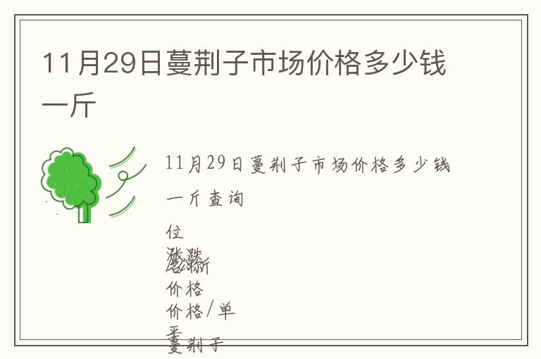 11月29日蔓荊子市場(chǎng)價(jià)格多少錢一斤