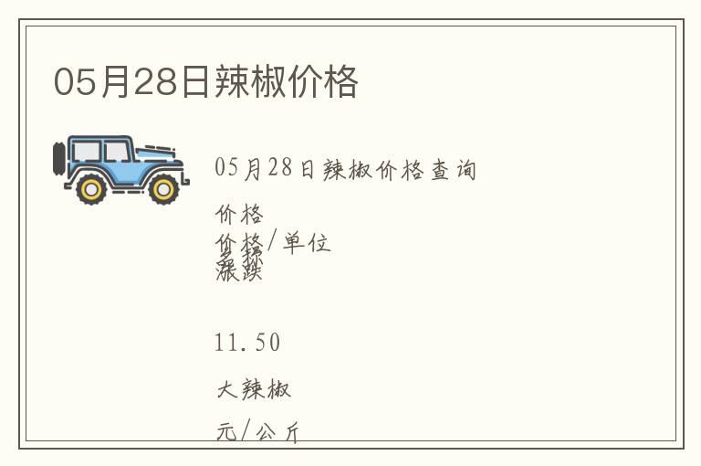 05月28日辣椒價格