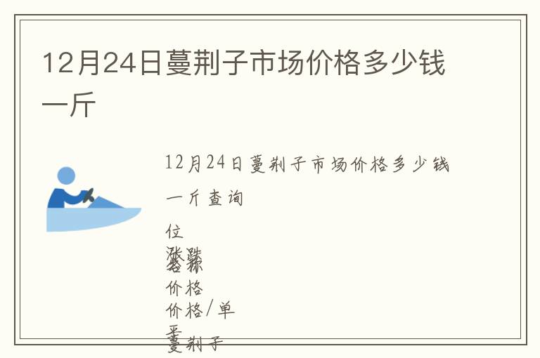 12月24日蔓荊子市場價格多少錢一斤