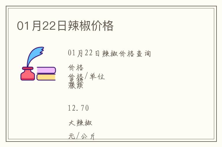 01月22日辣椒價格