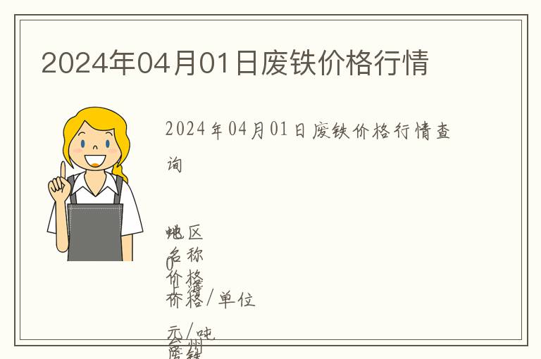2024年04月01日廢鐵價(jià)格行情
