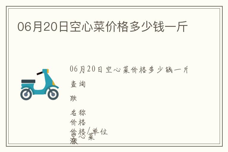 06月20日空心菜價格多少錢一斤