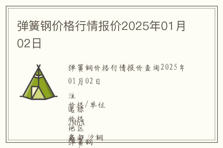 彈簧鋼價格行情報價2025年01月02日