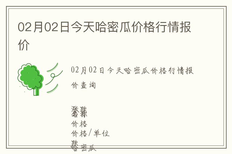 02月02日今天哈密瓜價格行情報價