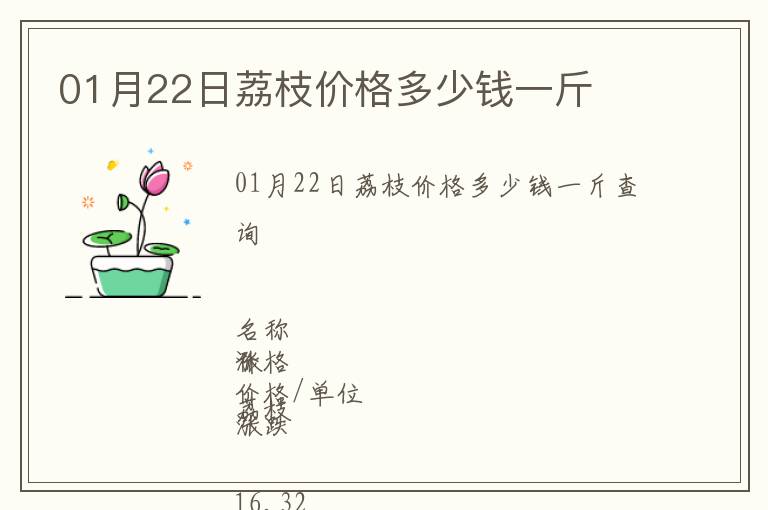 01月22日荔枝價(jià)格多少錢一斤