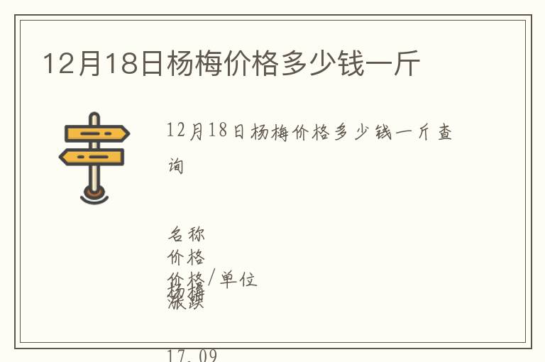 12月18日楊梅價格多少錢一斤