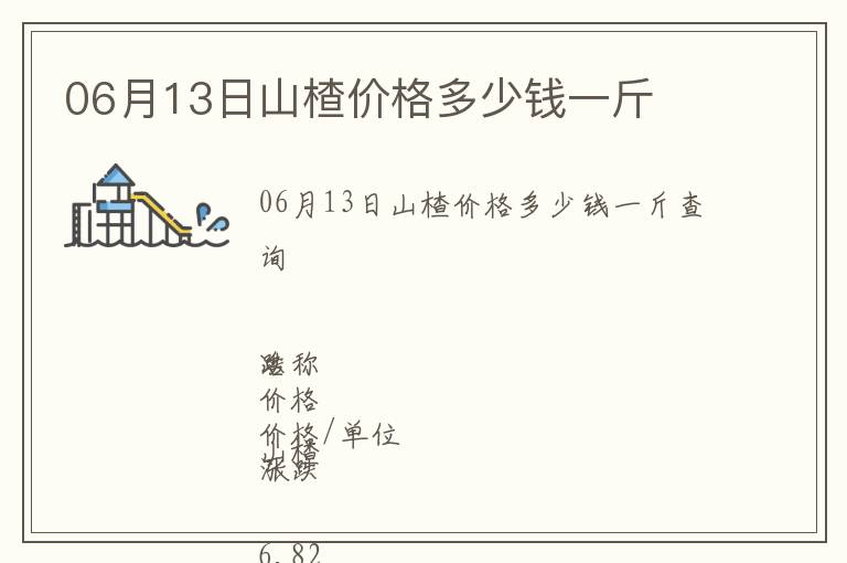 06月13日山楂價格多少錢一斤