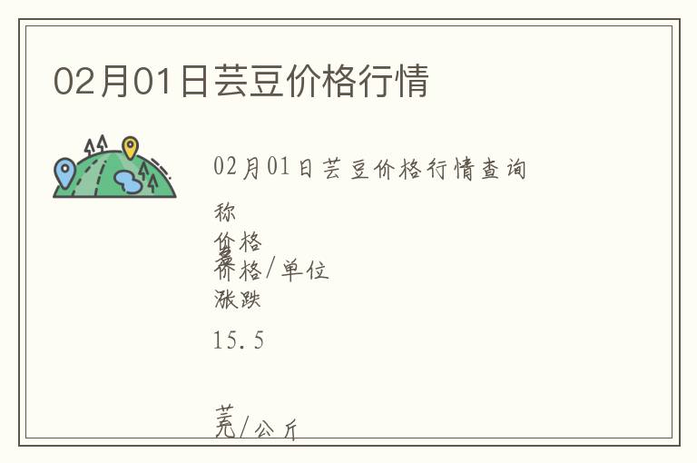 02月01日蕓豆價格行情