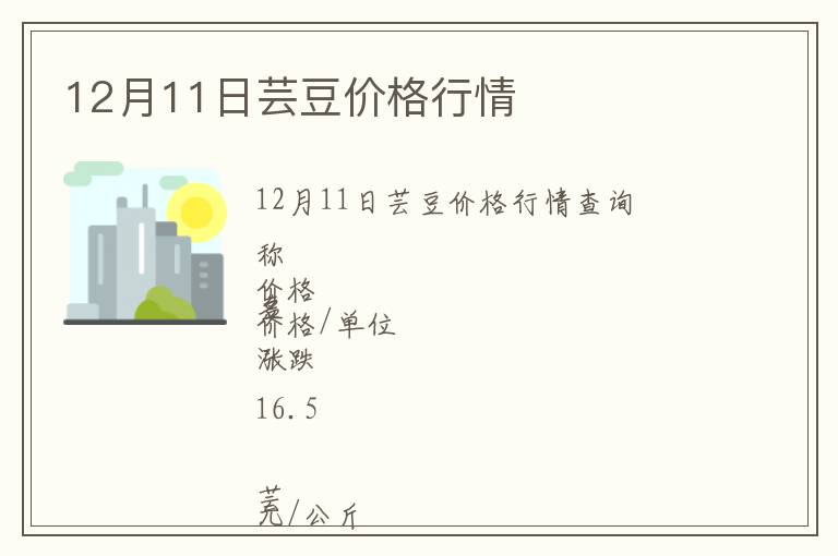 12月11日蕓豆價(jià)格行情