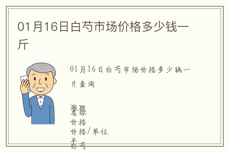 01月16日白芍市場價格多少錢一斤